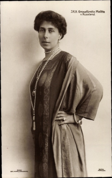Ak Großfürstin Melitta von Russland, Victoria Melita von Sachsen-Coburg und Gotha, Portrait