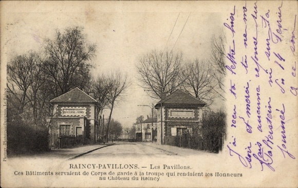 Ak Le Raincy Seine Saint Denis, Raincy-Pavillons, Gebäude als Wachposten, alte Architektur