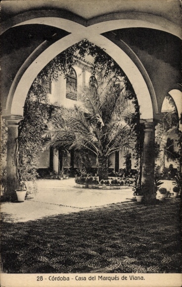 KP Córdoba Andalusia Hiszpania, Casa del Marqués de Viana, palmy, pasaże, architektura