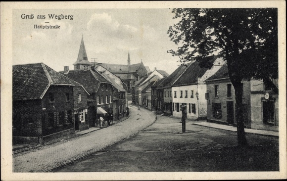 Postcard Wegberg district of Heinsberg, main street