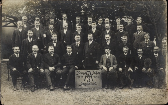 Photo Postcard Engineer in front of a drawing board, rulers, blackboard, technical draftsman