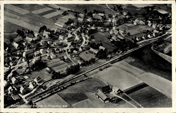 Postcard Dorfchemnitz Zwönitz in the Ore Mountains, aerial photograph