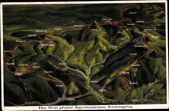 Maps PC Nürburg in the district of Ahrweiler, the Nürburgring, car racing road