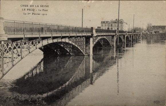 Postcard Le Pecq Yvelines, Le Pont