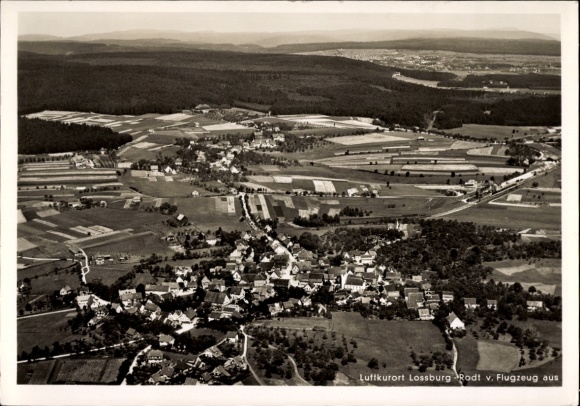 Ak Rodt Loßburg im Schwarzwald, Fliegeraufnahme