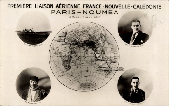 PC First flight connection France-New Caledonia, Paris Noumea, 1932