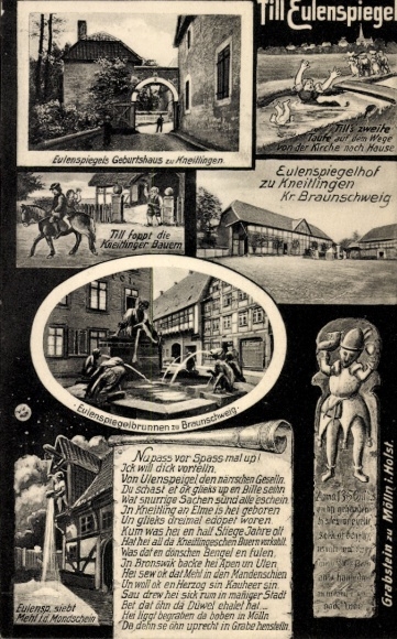Postcard Kneitlingen am Elm Lower Saxony, Till Eulenspiegel, Eulenspiegelhof