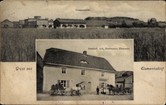 Ak Eismannsdorf Allersberg in Mittelfranken, Totale, Gasthof