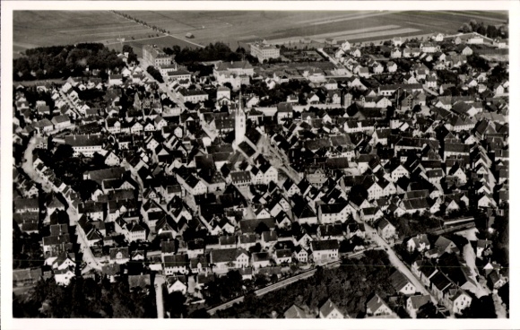 Ak Bad Saulgau in Oberschwaben, Fliegeraufnahme
