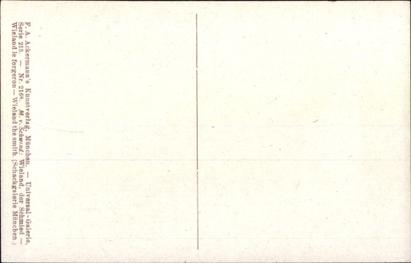 Artists Postcard Schwind, Moritz von, Wieland, the blacksmith, Ackermann 213 2168