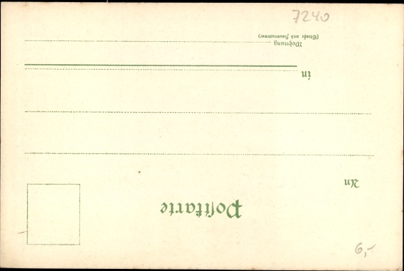Chromo-Litho Grimma in Saxony, old and new secondary school with prog., no. 2158