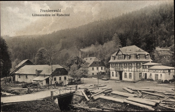 Ansichtkaart Bad Rodach Opper-Franken Beieren, Löhmarmühle, Frankische Woud