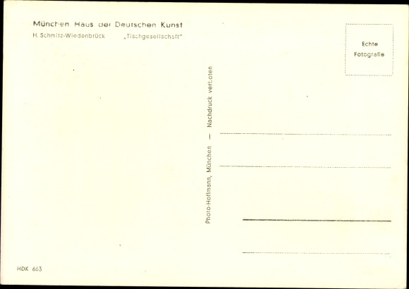 Artist Postcard Schmitz Wiedenbrück, H., Tischgesellschaft, HDK 663