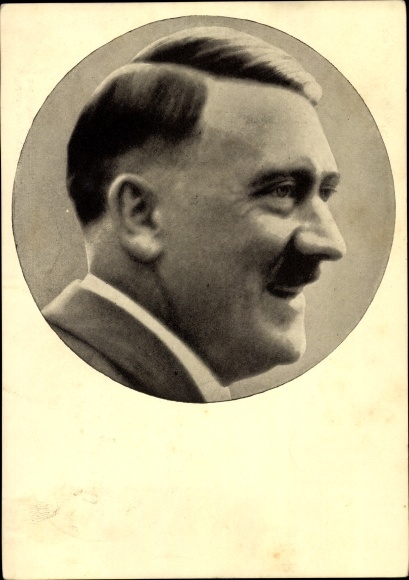 Postcard Führer and Reich Chancellor Adolf Hitler, portrait, Men of the Time No. 91