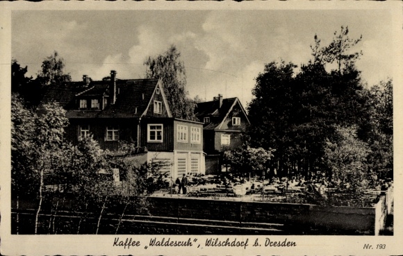 Postcard Wilschdorf Dürrröhrsdorf Dittersbach in Saxony, Coffee Waldesruh