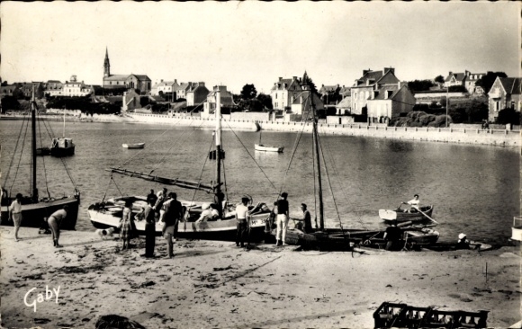 Postcard Île de Batz Finistère, harbour