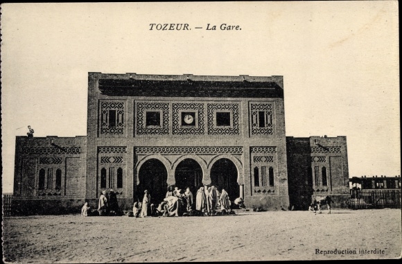 Postcard Tozeur Tunesien, The Train Station