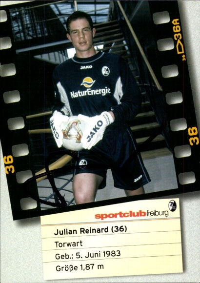 Autogrammkarte Fußballer Julian Reinard, SC Freiburg, Autogramm