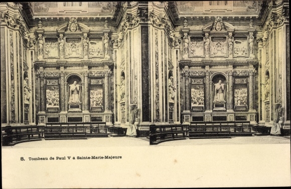 Stereo KP Roma Rzym Lazio, grób Pawła V w Santa Maria Maggiore