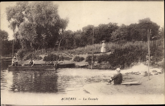 Postcard Acheres Yvelines, La Cascade