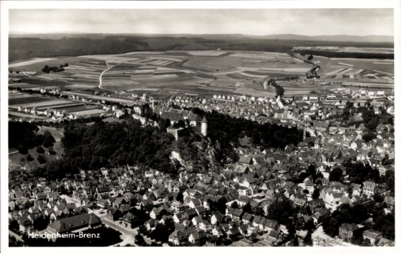 Ak Heidenheim an der Brenz Württemberg, Fliegeraufnahme