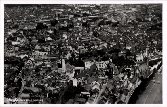 Postcard Pforzheim in the Black Forest, aerial photograph