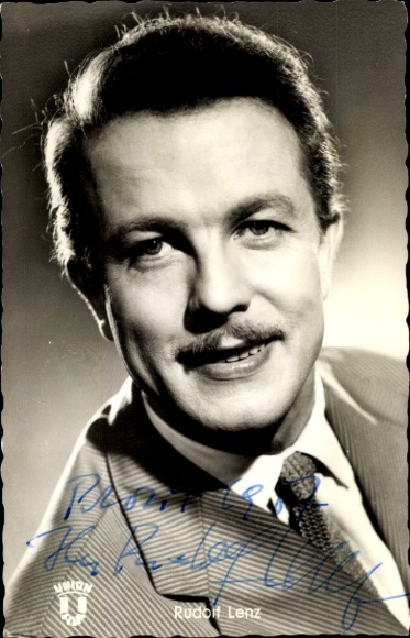 Ak Schauspieler Rudolf Lenz, Portrait, Autogramm