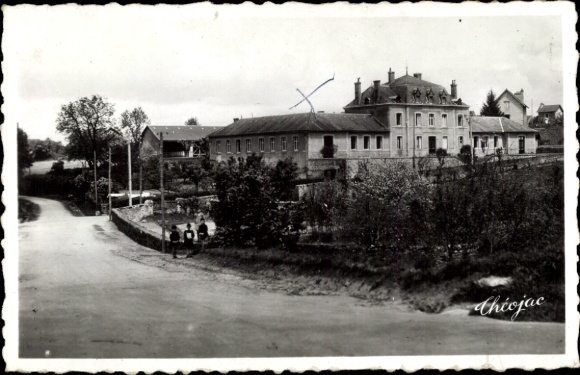 Postcard Châteauponsac Château Ponsac Haute Vienne, Groupe scolaire des garcons