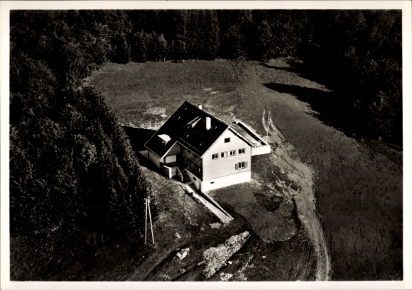 Postcard Schopfloch Lenningen in Württemberg, aerial photograph, Harpprecht House