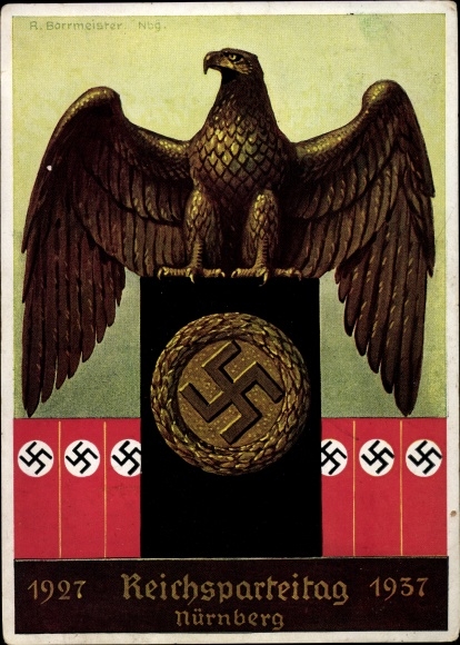 Artist PC Borrmeister, Nuremberg, Nazi Party Rally 1938, national eagle