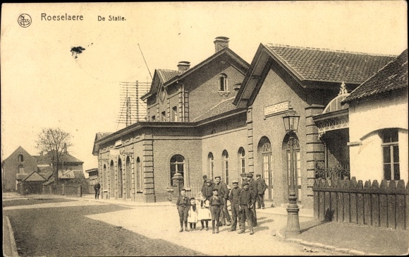 Postcard Roeselare Roeselaere Rousselare Roeselare West Flanders, train station