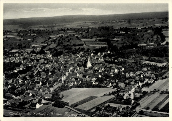 KP Merdingen w Schwarzwaldzie Breisgau, zdjęcie lotnicze