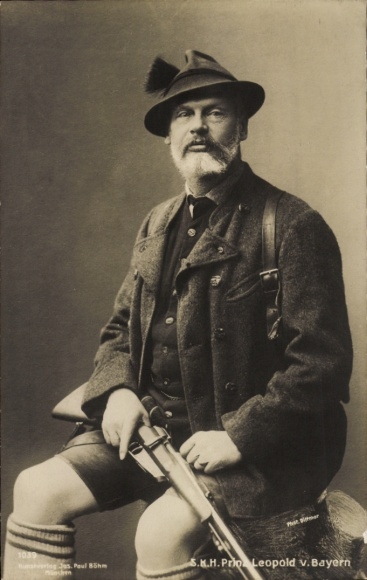 Ak Prinz Leopold von Bayern, Jäger, Gewehr