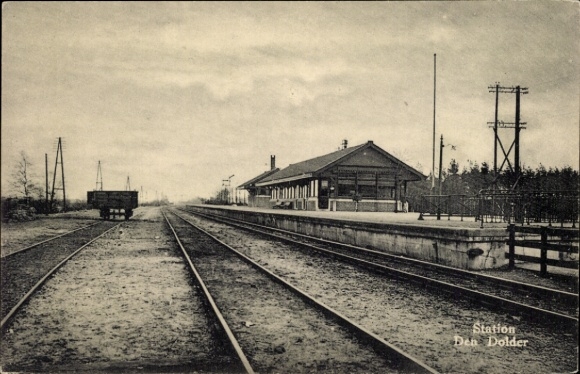 Postcard Den Dolder Utrecht Netherlands, train station