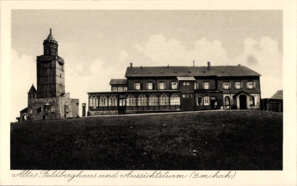 Postcard Niederreifenberg Schmitten im Taunus, Großer Feldberg, Old Feldberghaus, Observation Tower, 3...