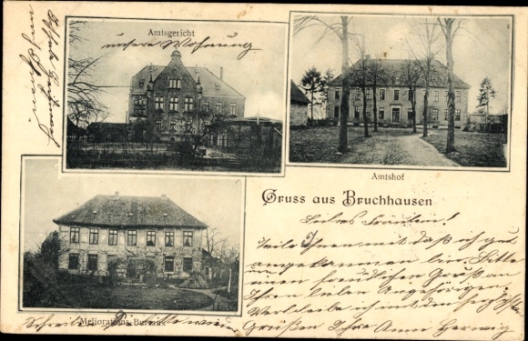 Postcard Bruchhausen Vilsen Lower Saxony, District Court, District Court, Meliorations Bureaux