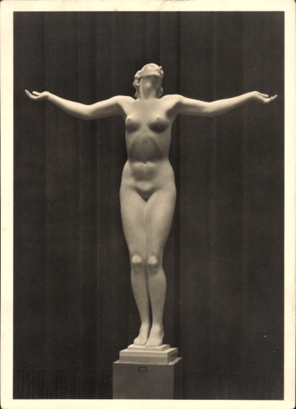 Postcard sculpture by Josef Thorak, female nude, HDK 96
