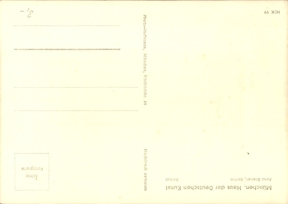 Postcard plastic by Arno Brecker, Anmut, HDK 99