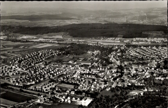 Postcard Wernau am Neckar, aerial photograph