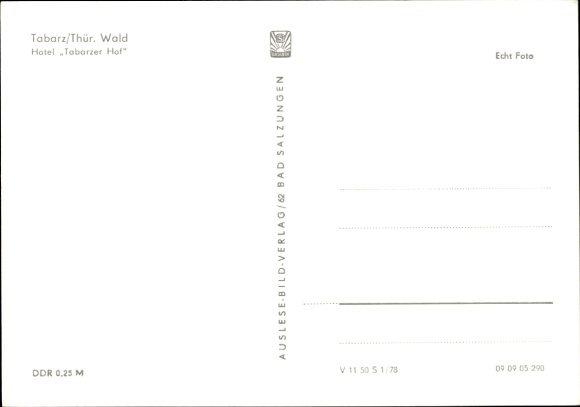 Postcard Tabarz in the Thuringian Forest, Hotel Tabarzer Hof