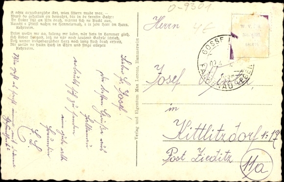 Song Postcard Frohnau Annaberg Buchholz Erzgebirge, Hammer, Hammerschänke, Alfred Kaaden