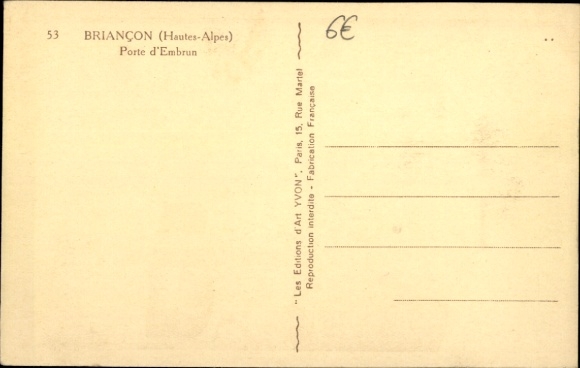 Postcard Briançon Briancon Hautes-Alpes, city view, mountain landscape, architecture, street