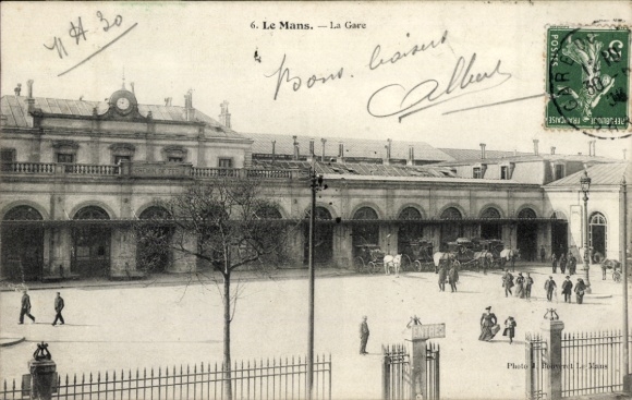 Postcard Le Mans Sarthe, La Gare