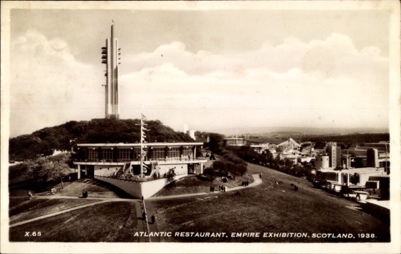 Postcard Scotland, The Atlantic Restaurant, Empire Exhibition, Glasgow, 1938