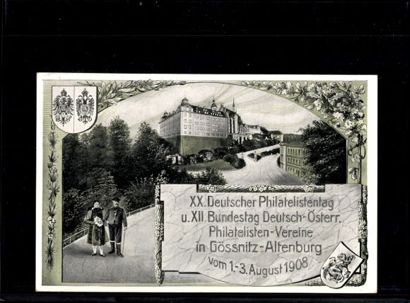 Postwaardestuk Ak PP 23 C9 02, 20e Duitse Filatelistendag 1908