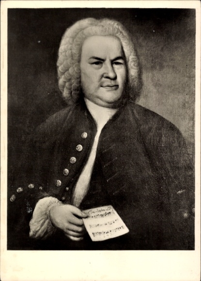 Artist Postcard Gottlob Haußmann, Elias, composer Johann Sebastian Bach, portrait