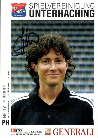 Autograph card physiotherapist Nelly le Berre, SpVgg Unterhaching, autograph