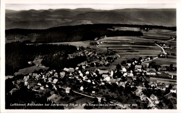 Ak Aichhalden im Schwarzwald, Fliegeraufnahme