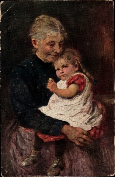 Artist PC Oehmichen, H., with the grandmother