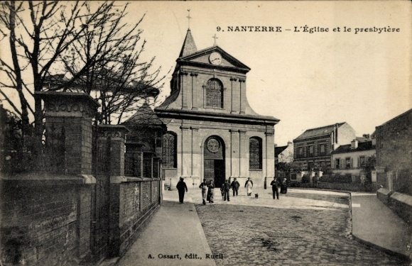 Ak Nanterre Hauts de Seine, L'Église et le presbytère